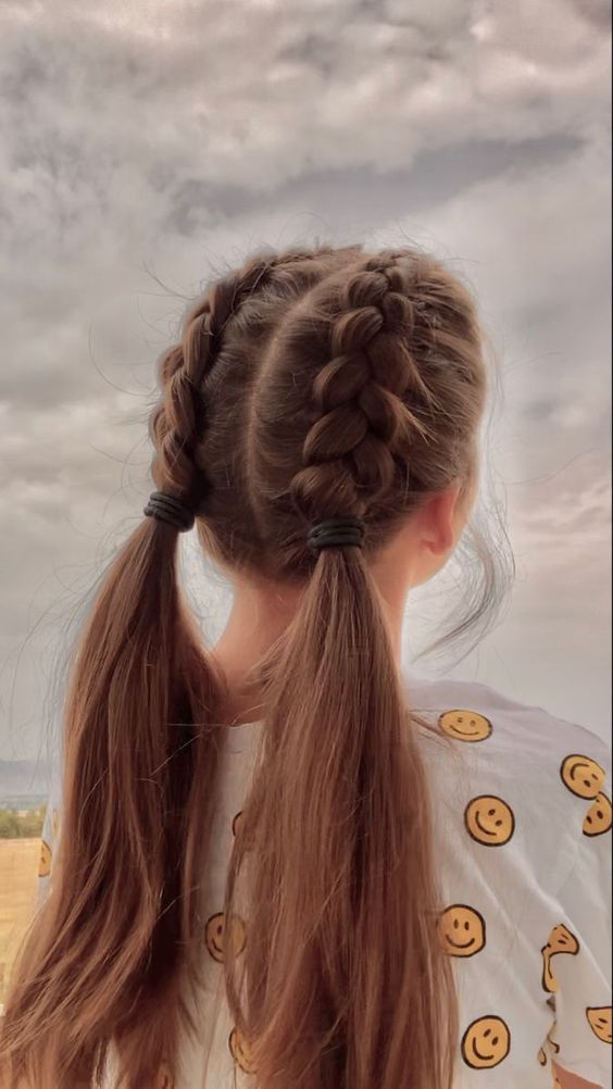 long hairstyle for school 