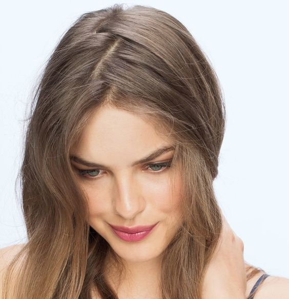 Zigzag Part long hairstyle for women