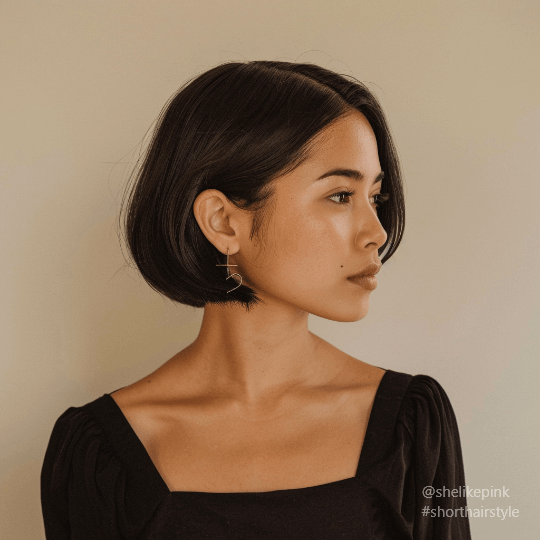 Blunt Collarbone Bob short hairstyle for women on shelikepink
